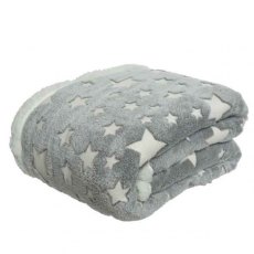 Fur Throw In Bag Star 130x150cm Grey