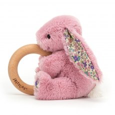 Jellycat Blossoom Tulip Bunny Wooden Ring Toy