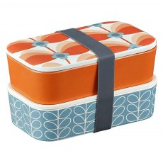 Orla Kiely Bamboo Two Tier Lunch Box Butterfly Stem Bubble