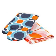 Orla Kiely  Tea Towel & Oven Mitt Set Butterfly Stem