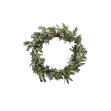 Silver Star Wreath 42cm