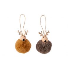 Fur Deer Hanger 2 Assorted