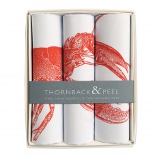 Thornback & Peel Coral Lobster Handkerchief Box
