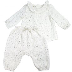 Sparkle Gold Star Muslin Loungewear 6-12 Months