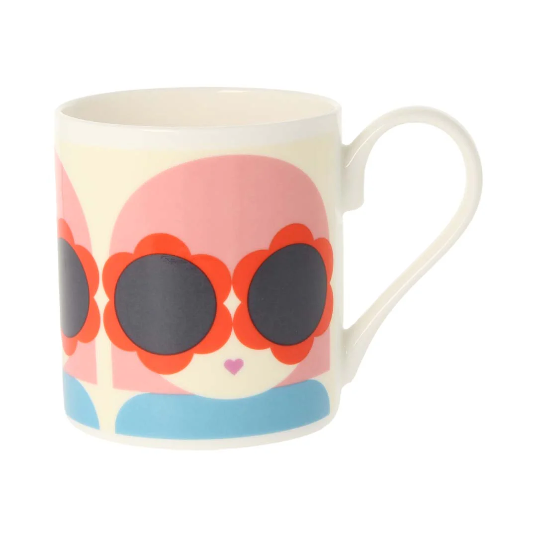 Orla Kiely Red & Blue Lola Mug