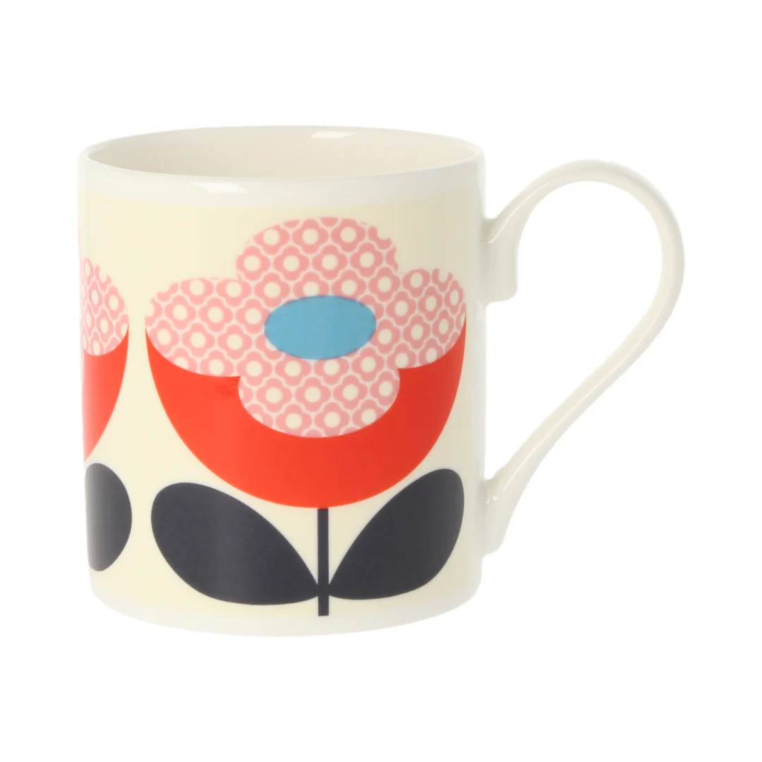 Orla Kiely Red & Pink Buttercup Stem Small Mug