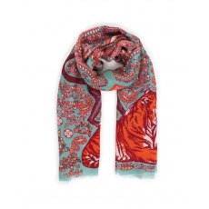 Powder Paisley Tiger Scarf