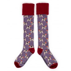 Powder Fox Terrier Boot Socks