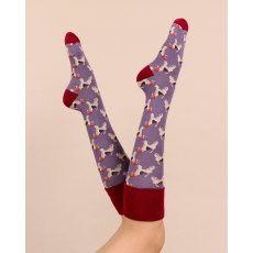 Powder Fox Terrier Boot Socks