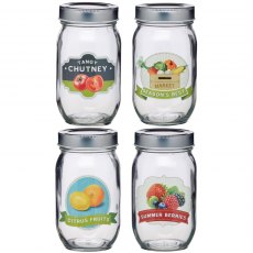 Homemade Glass Assorted Print Jar 1lb