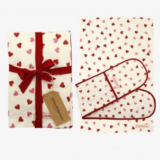 Emma Bridgewater Pink Hearts Tea Towel & Double Oven Glove Set