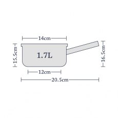 Stellar 1000 14cm Milk/Sauce Pot with Lid