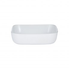 Mason Cash Linear Square Dish White 24cm