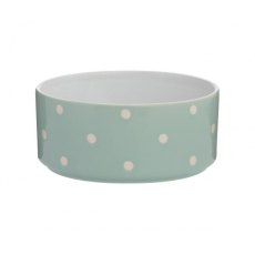 Polka Dot Sage 18cm Dog Bowl