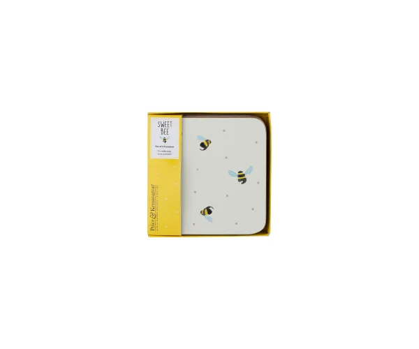 Sweet Bee Set4 Coasters