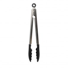 Kitchen Aid Silicone Tipped SS Tongs Black