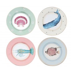 Yvonne Ellen Set of 4 Side Plates Under the Sea