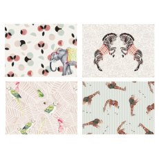 Yvonne Ellen Set of 4 Carnival Animal Placemat