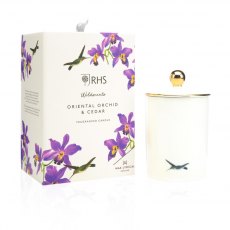 RHS Oriental Orchid & Cedar Ceramic Candle