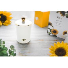 RHS Sunflower & Amber Ceramic Candle