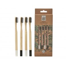 Clean & Green Bamboo Toothbrushes Pk4