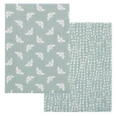 Bumble Bee Moss Tea Towel Set Of 2