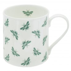 Bee Fine Bone China Mug Moss Repeat Bees On White