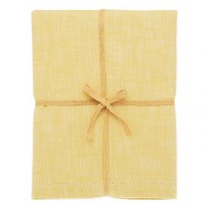 Chambray Ochre Table Cloth 130x280