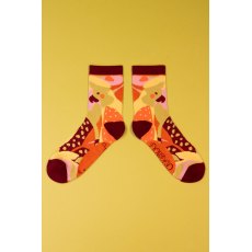 Powder Ladies Ankle Socks Modern Parrot