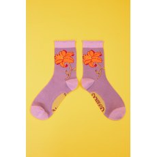 Ladies Ankle Socks Lilac Lily