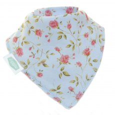 Ziggle Baby Bandana Dribble Bib Vintage Blue Rose