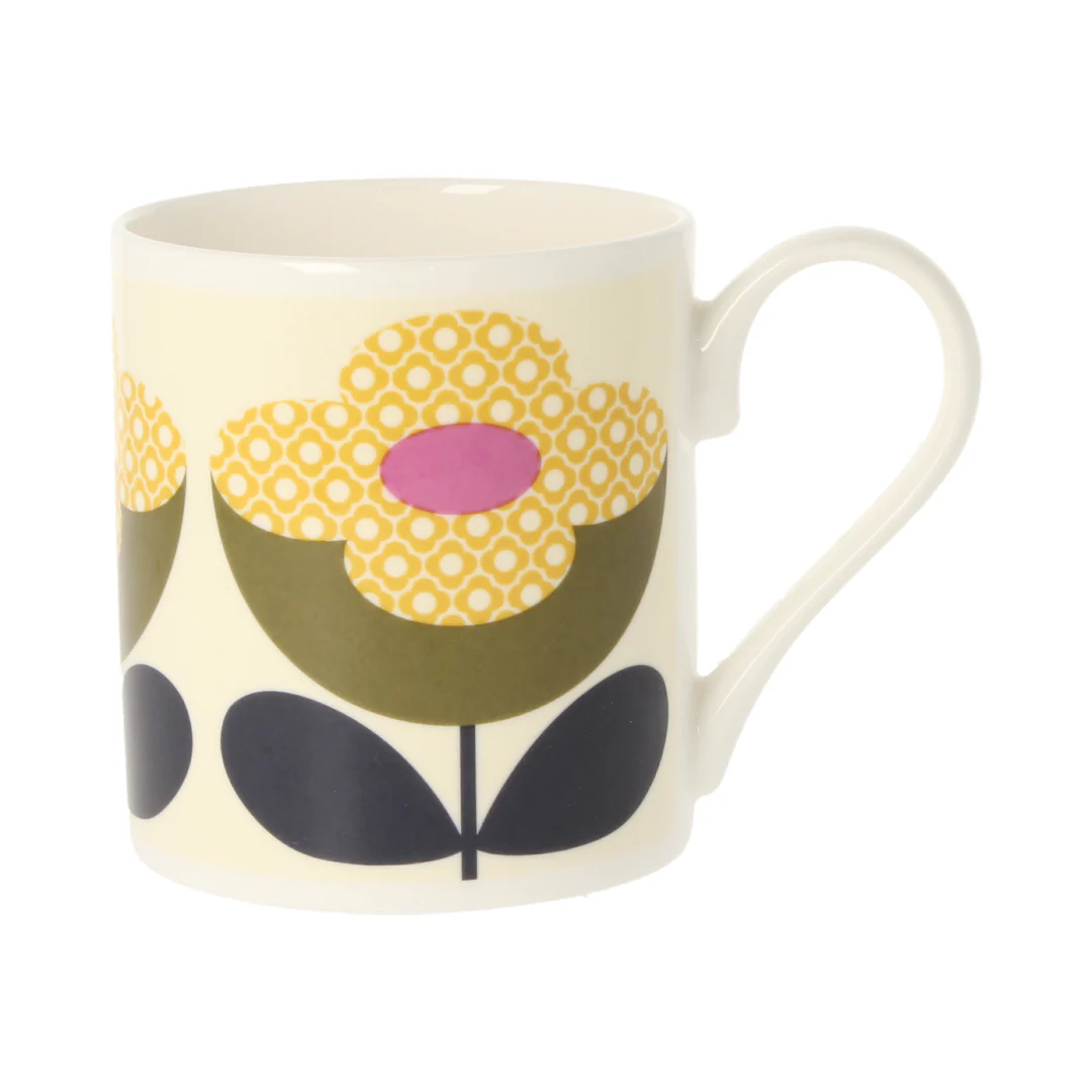 Orla Kiely Buttercup Stem Olive/Yellow Mug