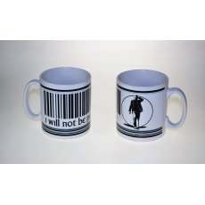 Prisoner Barcode Mug 'I Will Not Be Pushed'