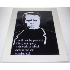 Prisoner Print "I will not be pushed" 233x340 Portrait