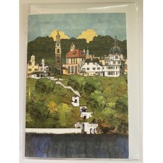 Portmeirion Sketch Village Skyline A6 Card