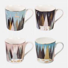 SM Frosted Pines Mugs S/4