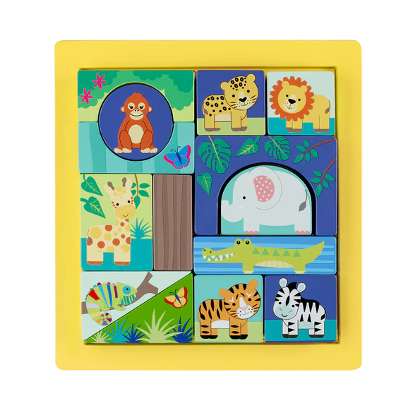 Orange Tree Jungle Animal Block Puzzle