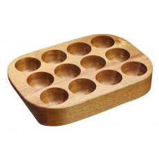 Natural Elements Egg Holder Acacia Wood 25x17x4cm