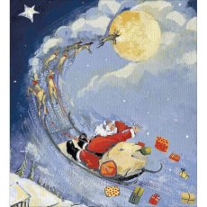 Pack of 5 Santa Xmas Eve Charity Christmas Cards