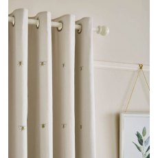 Sophie Allport Bee Oatmeal Fully Lined Blackout Eyelet Curtains