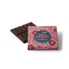 Coco Pzazz Dark Chocolate Rose & Raspberry Bar 80g