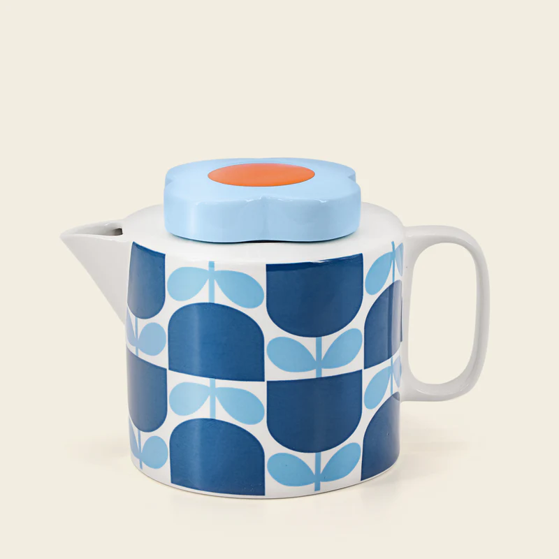 Orla Kiely Teapot Block Flower Navy 1L