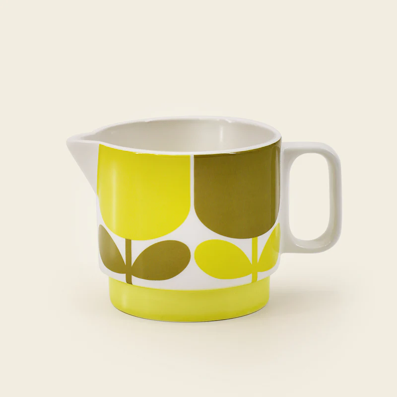 Orla Kiely Milk Jug Block Flower Ochre