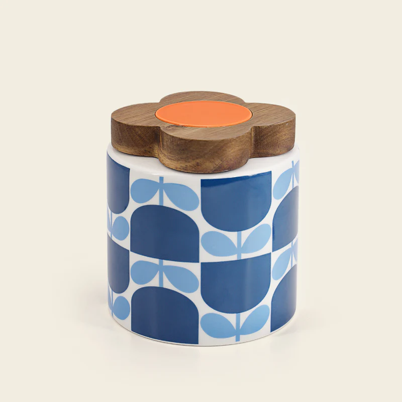 Orla Kiely Storage Jar Block Flower Navy