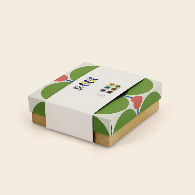 Orla Kiely Set of 6 Coasters Atomic Flower Multi