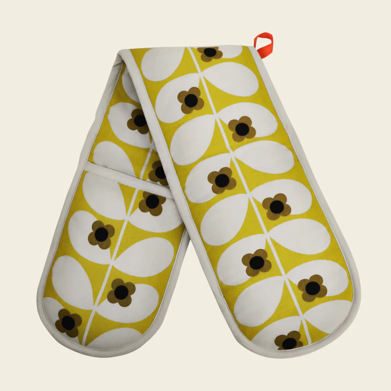 Orla Kiely Double Oven Glove Wild Rose Stem Dandelion