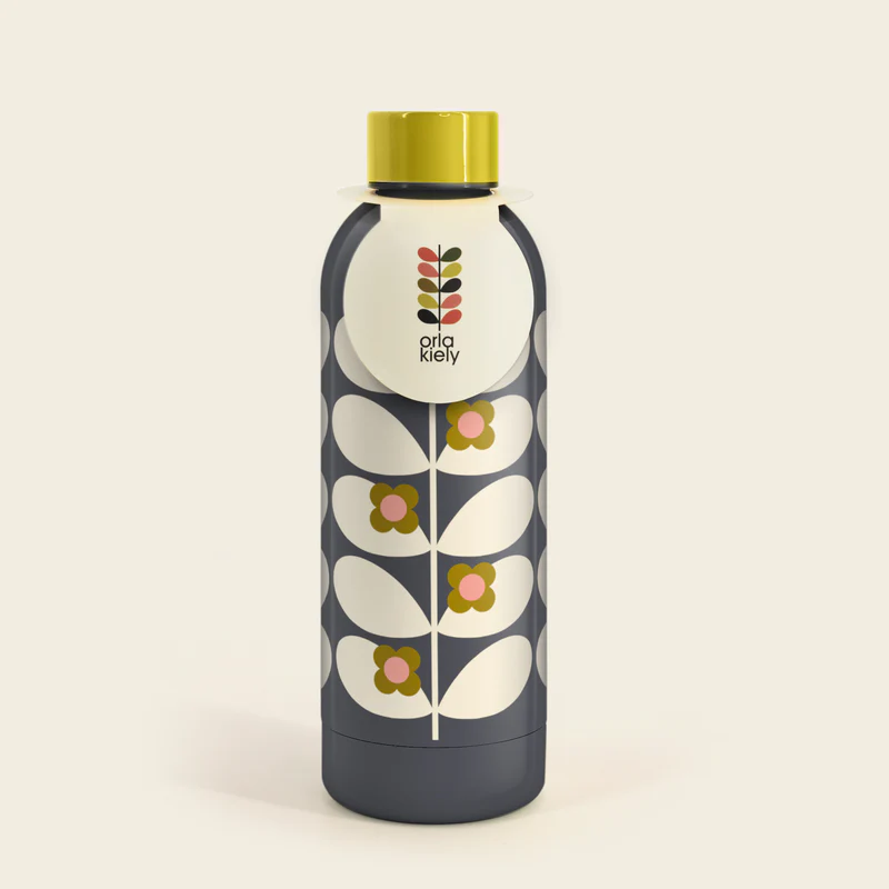 Orla Kiely Stainless Steel Water Bottle Wild Rose Stem