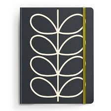 Orla Kiely A4 Notebook Linear Stem Slate