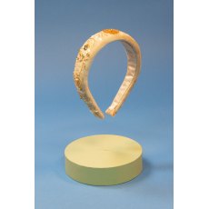 Padded Headband Velvet Pearl Champagne