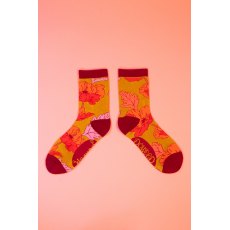 Ladies Ankle Socks Poppy Yellow